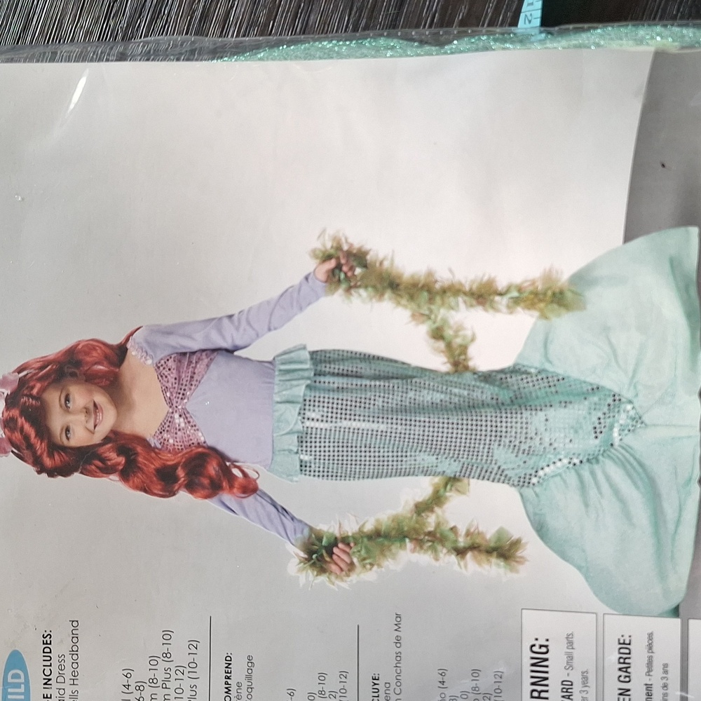 California Costumes Little Mermaid Costume Lavender Aqua